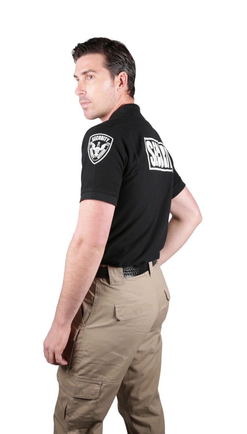 First Class Poly Cotton Security Short Sleeve Polo Shirts (Small, Short Sleeve) - Image 2